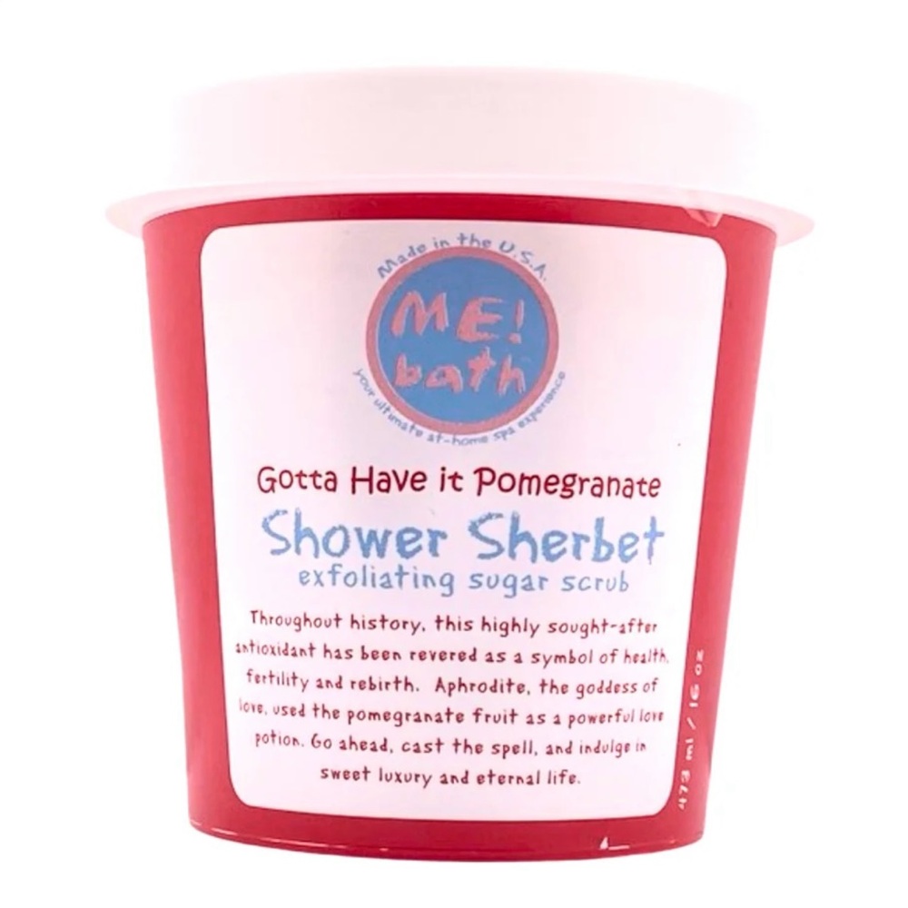 NEW Pomegranate Shower Sherbet Exfoliating Sugar Scrub - large 16 oz